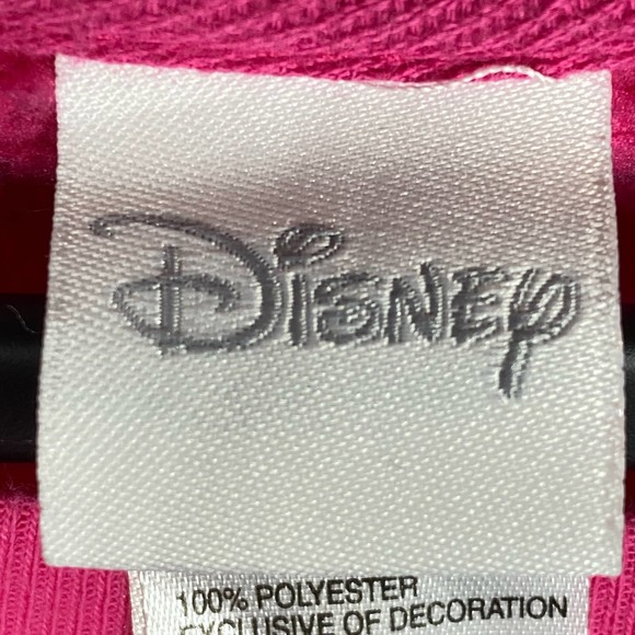 Disney Minnie Mouse I Woke Up Awesome Embroidered Plush Shirt Pink Black Sz XL - Picture 5 of 5